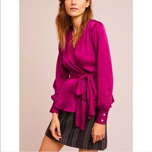 NWT Anthropologie Brynn Tie-Front Blouse
